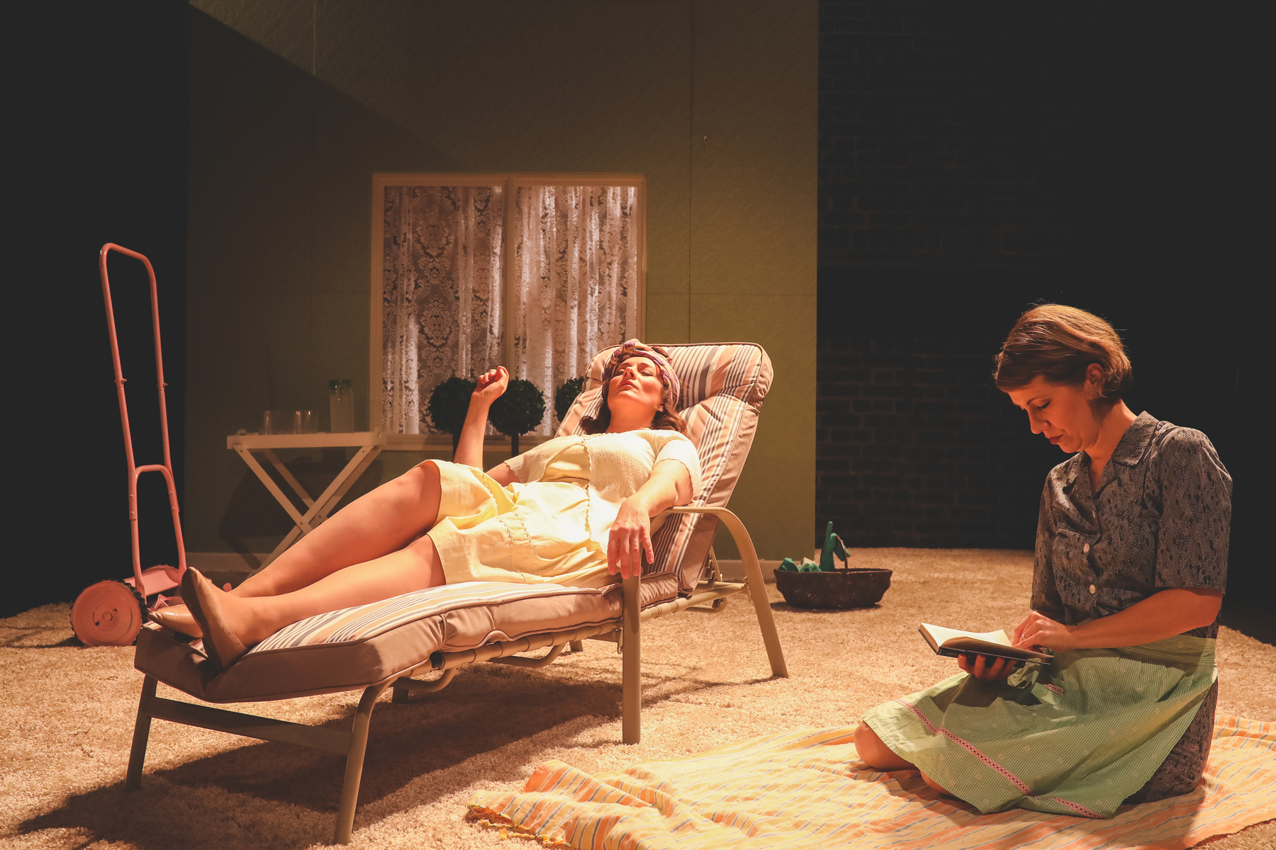 OperaUpClose's Eugene Onegin. Kathryn Hannah (Larina), Flora McIntosh (Filipyevna). Photo by Andreas Grieger.jpg